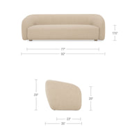 Faye Sofa Beige Boucle