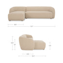 Faye Left Sectional Beige Boucle