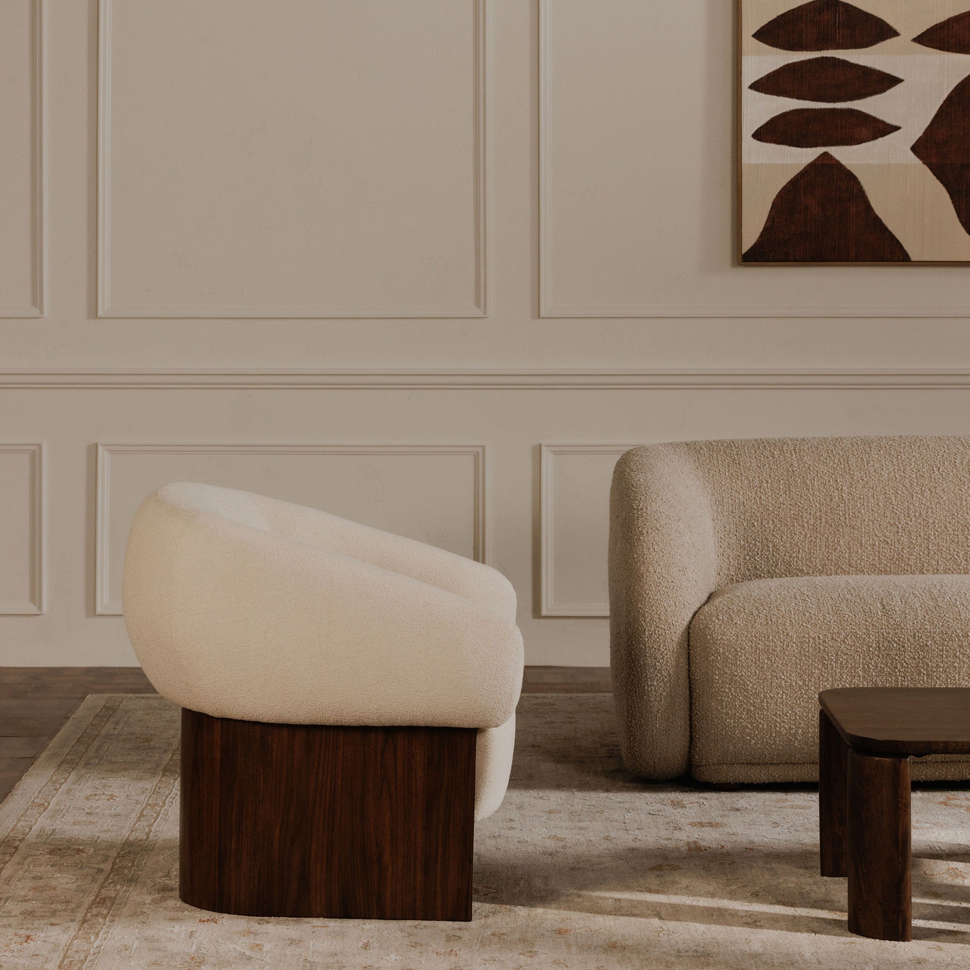 Otto Accent Chair Flecked Cream