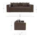 Kiran Sleeper Sofa Warm Charcoal