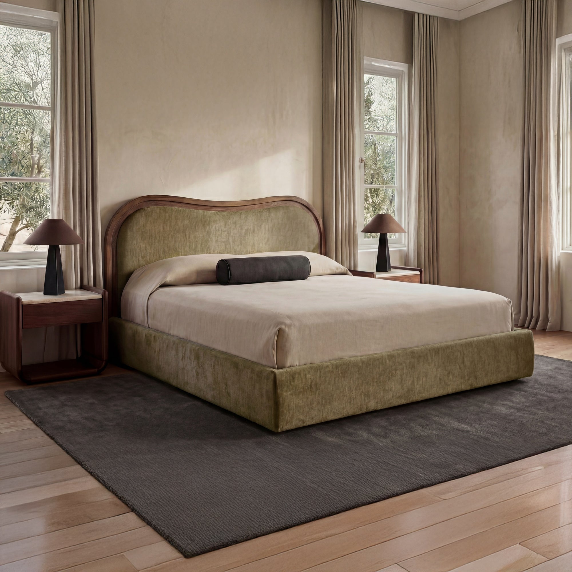 Camilla Queen Bed Green