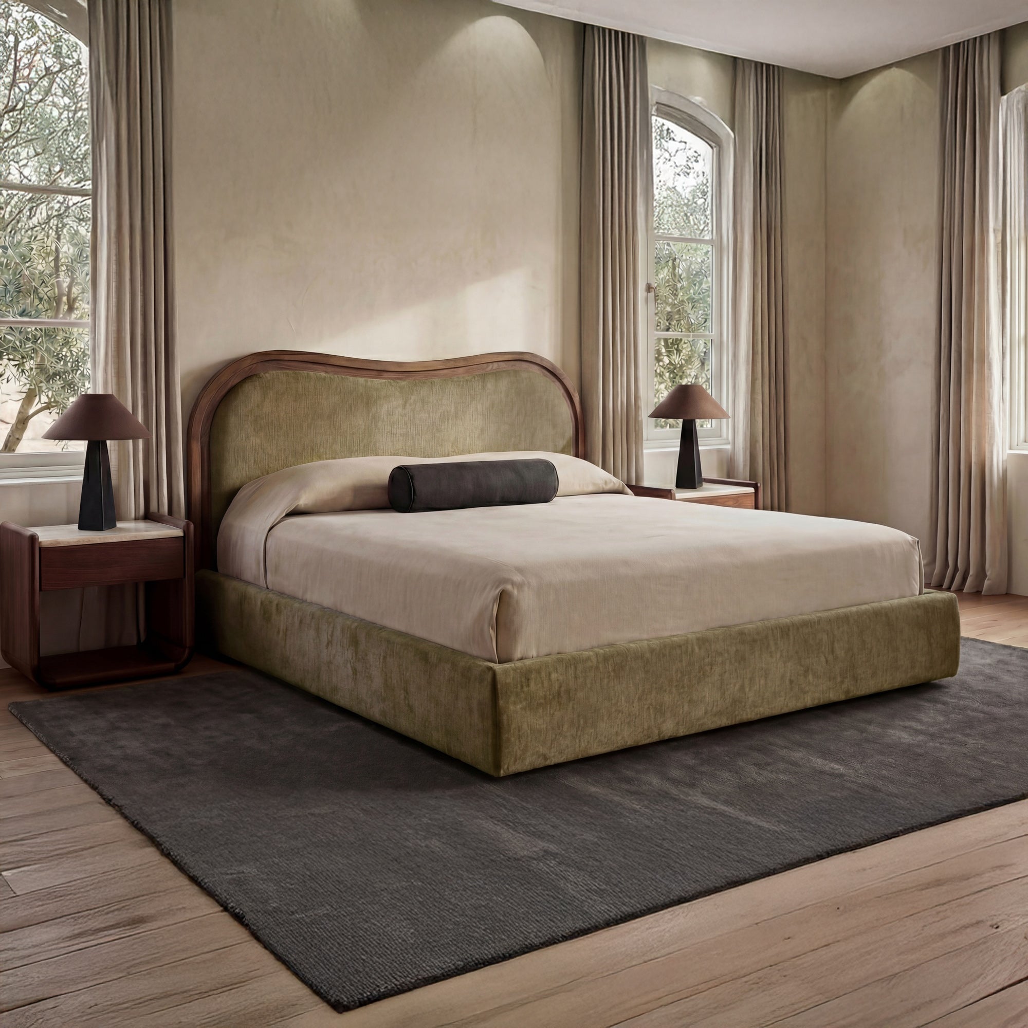 Camilla King Bed Green