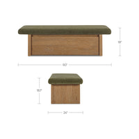 Gemma Storage Bench Dark Green