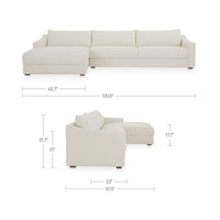 Farrow Sectional Flecked Oat Left