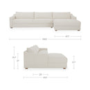Farrow Sectional Flecked Oat Right