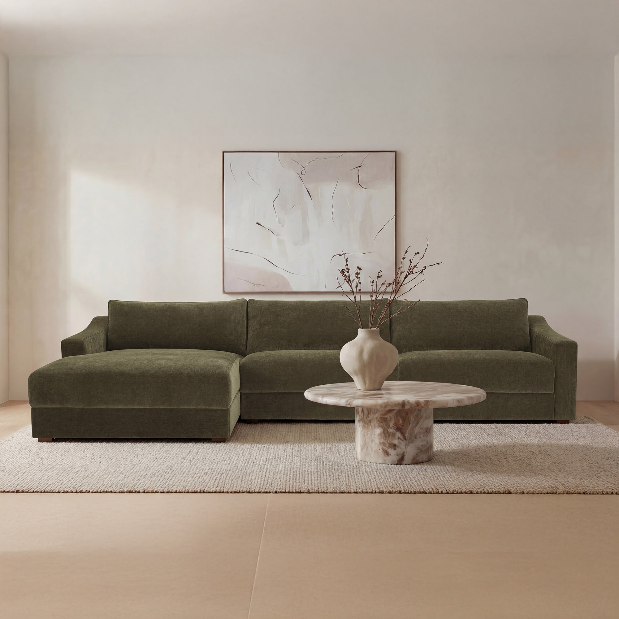 Farrow Sectional Cedar Green Left