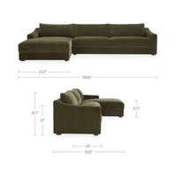 Farrow Sectional Cedar Green Left