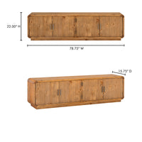 Monterey Media Cabinet Rustic Blonde