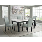 Francesca-White-Marble-Rectangular-5PC-Dining-Set-Table-&-Four-Grey-PU-Chairs