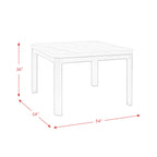 Francesca White Marble Square 5-piece Counter Height Dining Set Table & Four Black PU Leather Chairs