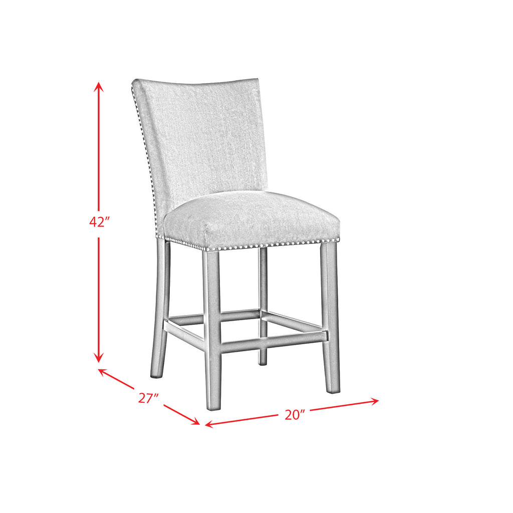 Beckley-5PC-Counter-Height-Dining-Set-in-Dark---Table-&-Four-Grey-Counter-Velvet-Chairs