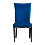Francesca-Grey-Marble-Rectangular-5PC-Dining-Set-Table-&-Four-Blue-Velvet-Chairs