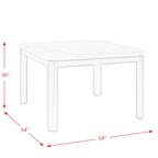 Francesca-Grey-Marble-Square-5PC-Counter-Height-Dining-Set-Table-&-Four-Black-PU-Chairs