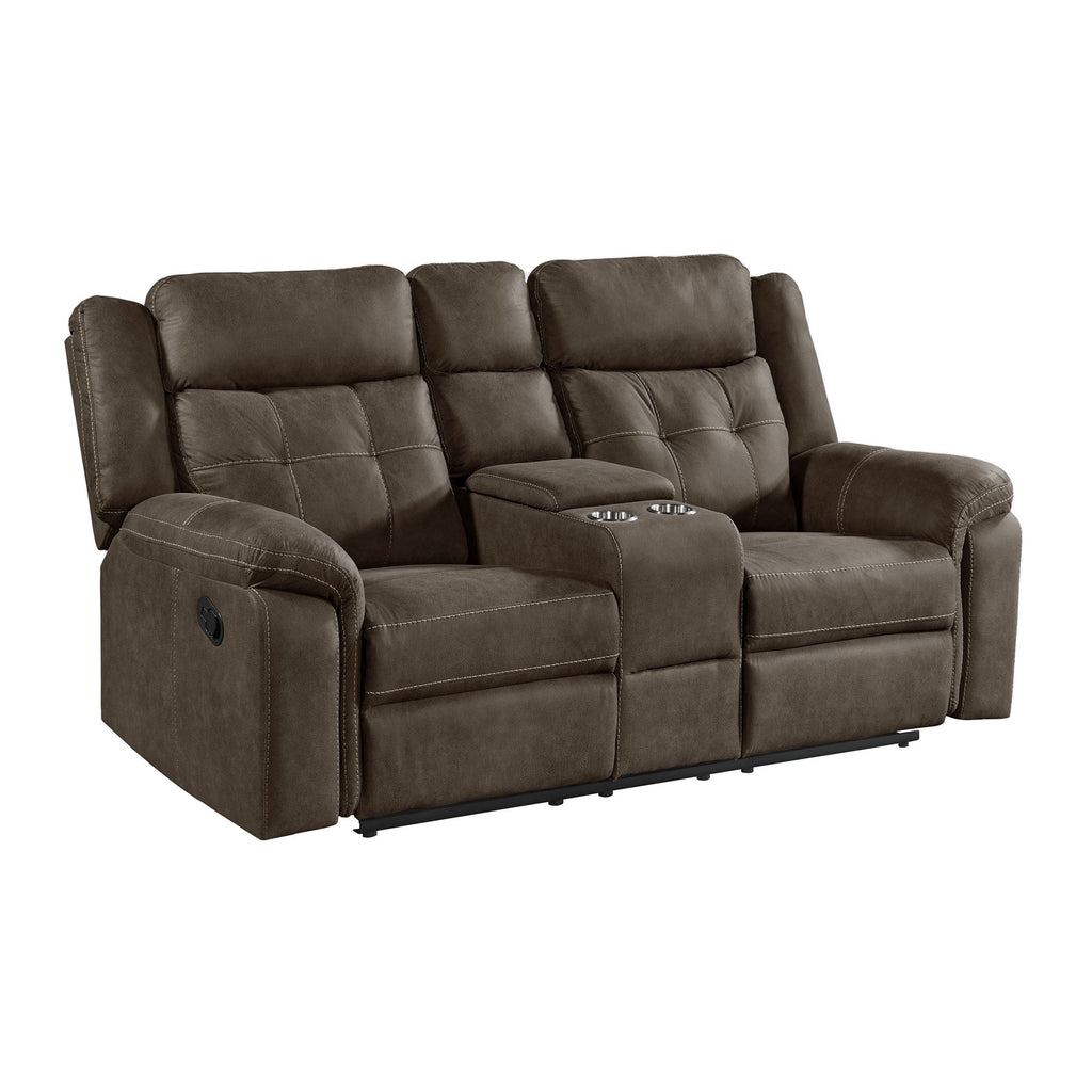 Fresno-Motion-Loveseat-with-Console-in-Brown
