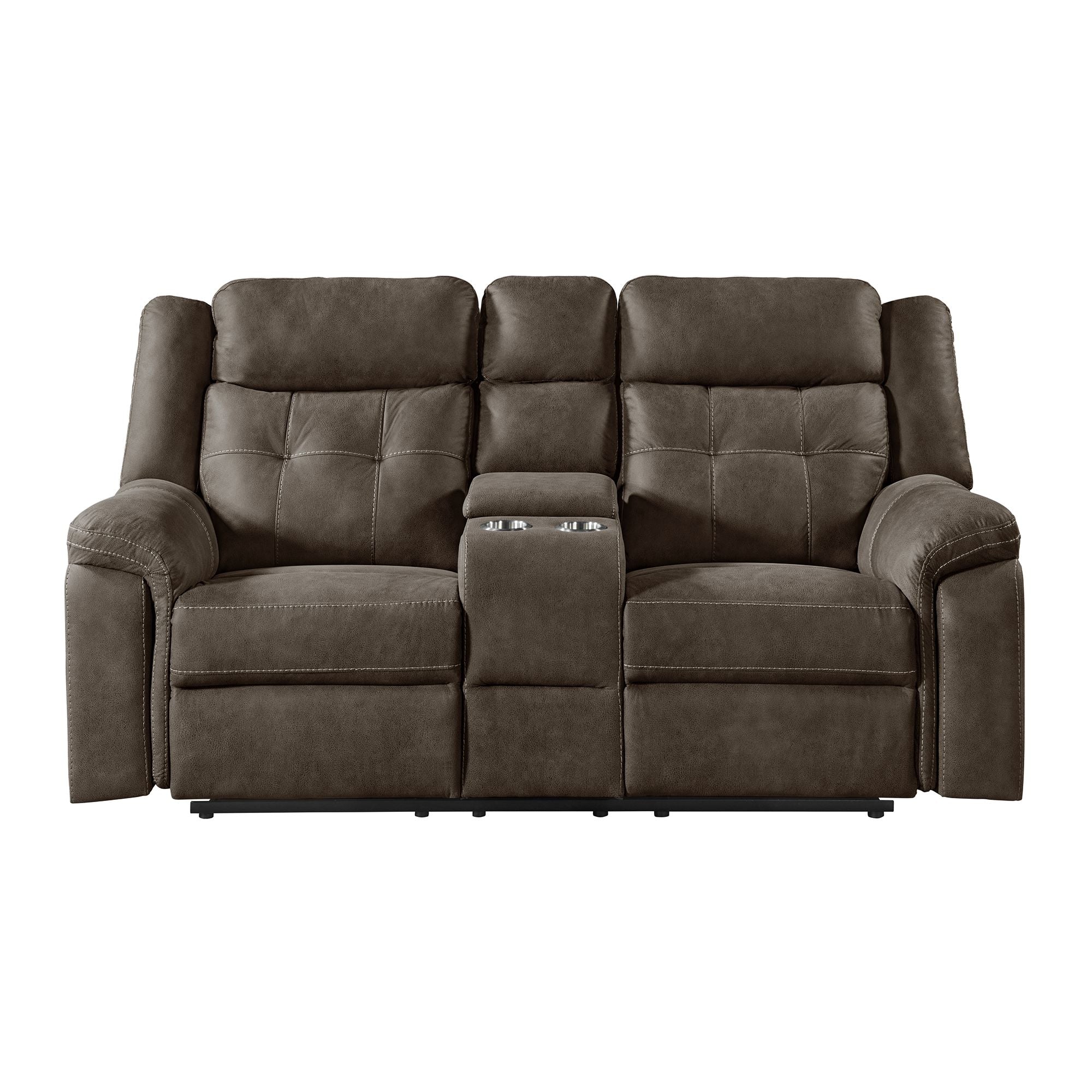 Fresno-Motion-Loveseat-with-Console-in-Brown