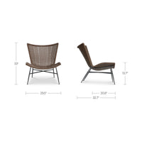 Paige Outdoor Accent Chair Brown
