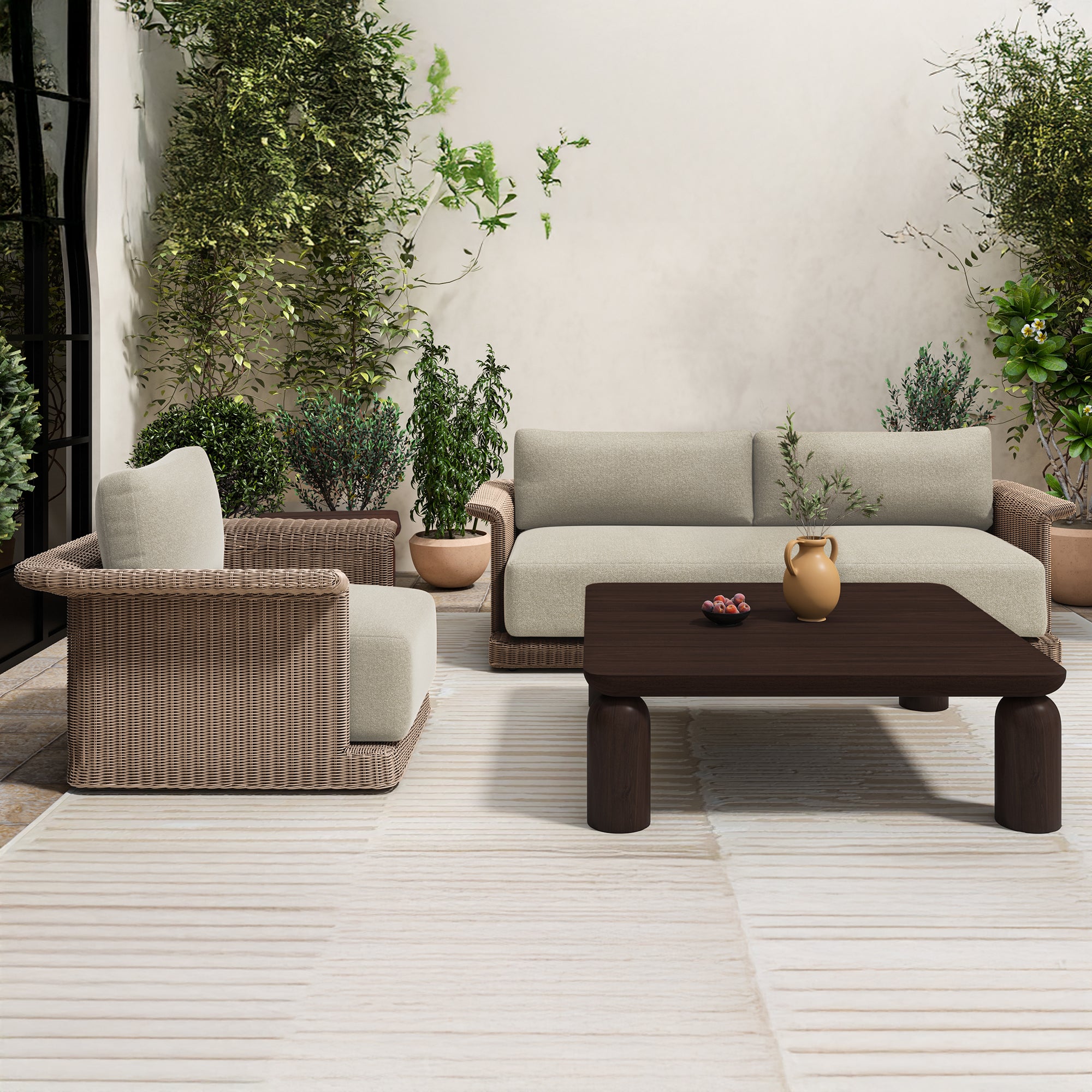 Meredith Outdoor Sofa Beige
