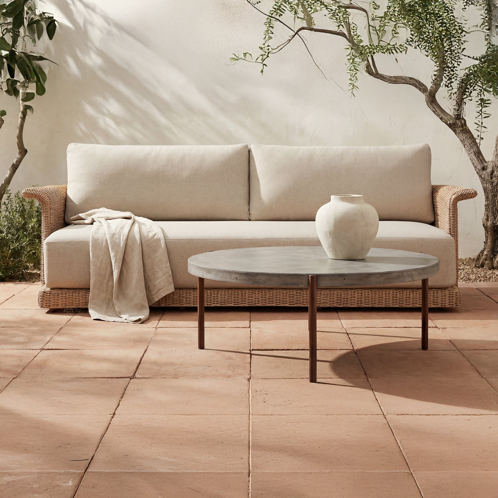 Meredith Outdoor Sofa Beige