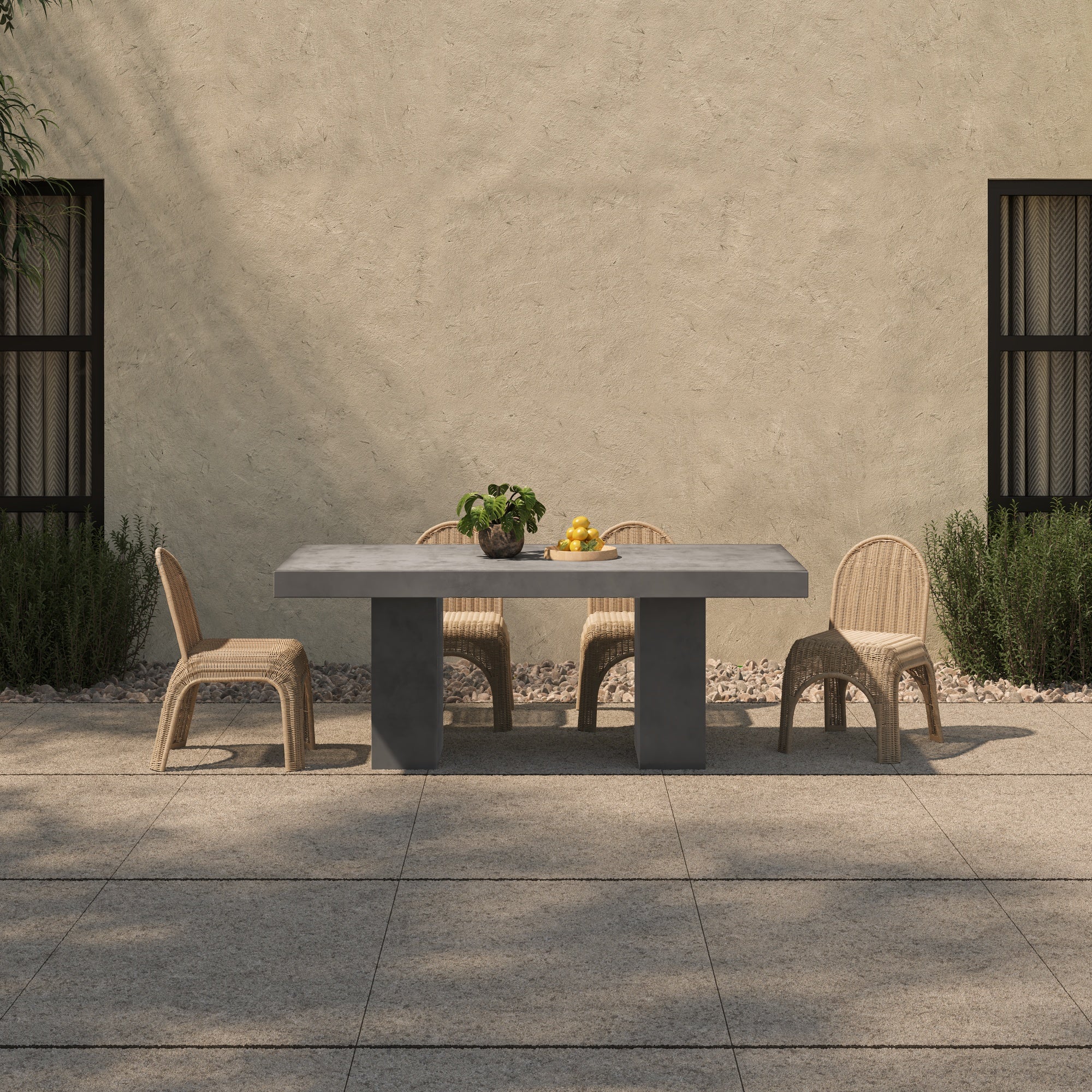 Kendall Outdoor Dining Chair Natural-Set of Two