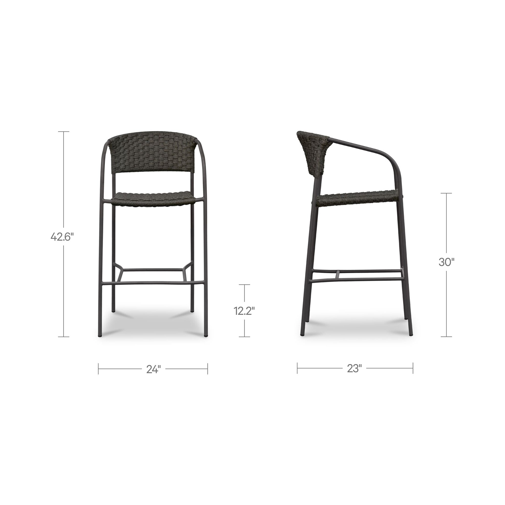 Zola Outdoor Bar Stool Dark Brown