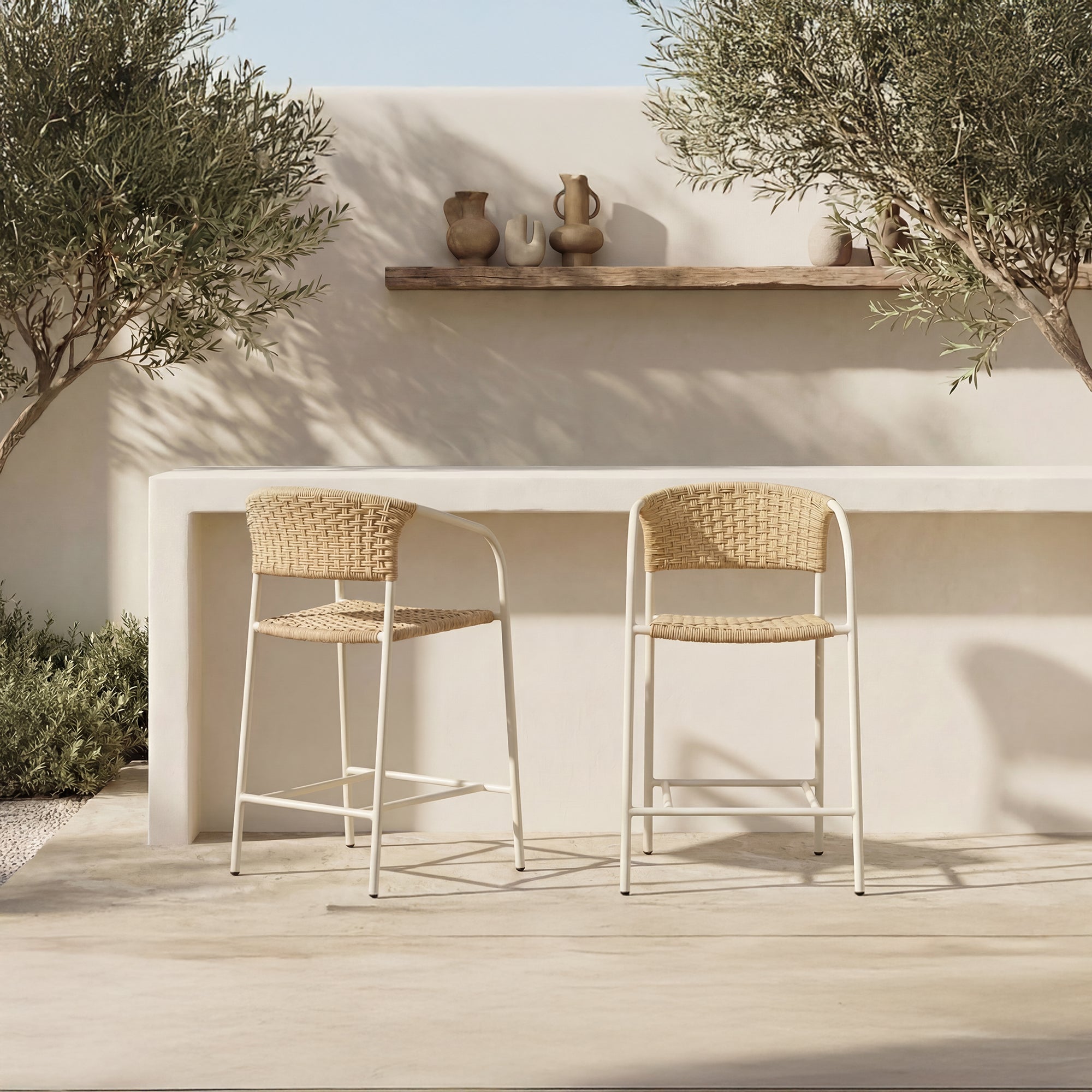 Zola Outdoor Bar Stool Natural