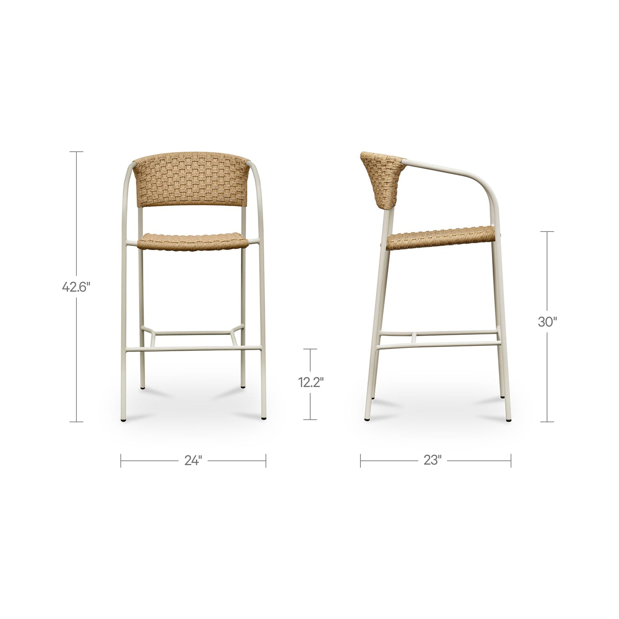 Zola Outdoor Bar Stool Natural