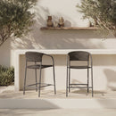 Zola Outdoor Counter Chair Dark Brown