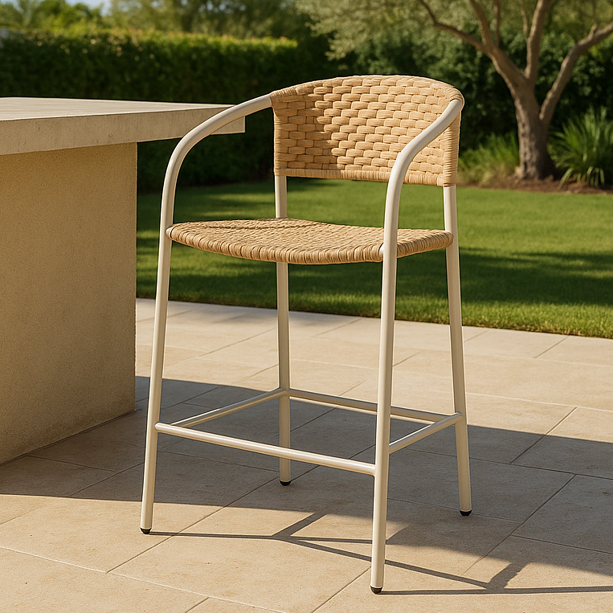 Zola Outdoor Counter Chair Natural