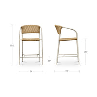 Zola Outdoor Counter Chair Natural