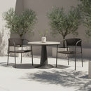 Zola Outdoor Dining Chair Dark Brown-Set Of Two