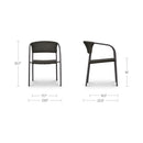 Zola Outdoor Dining Chair Dark Brown-Set Of Two