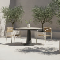Zola Outdoor Dining Chair Natural-Set Of Two