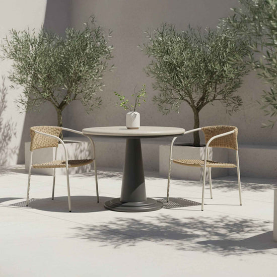 Zola Outdoor Dining Chair Natural-Set Of Two