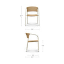Zola Outdoor Dining Chair Natural-Set Of Two