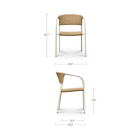 Zola Outdoor Dining Chair Natural-Set Of Two