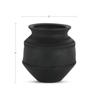Astra Vessel Black Terracotta