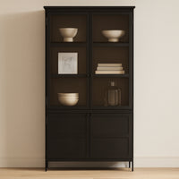 Henry Metal Tall Cabinet Black
