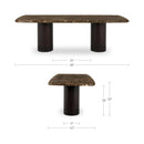 Daphne Dining Table Large Dark Emperador Marble