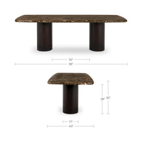 Daphne Dining Table Large Dark Emperador Marble