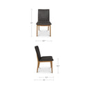 Demi Dining Chair Brown Leather-Set of Two