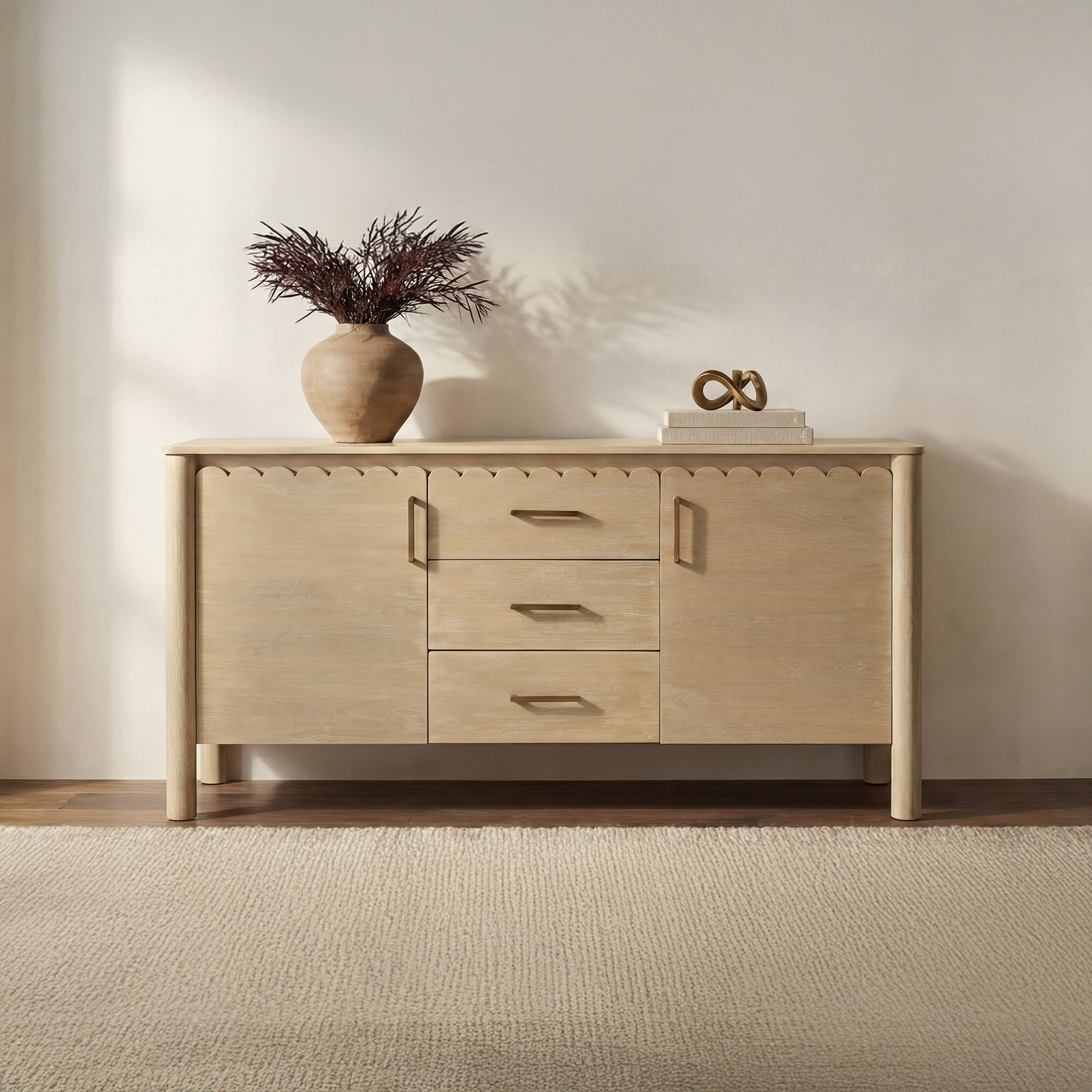 Wiley 3 Drawer Sideboard Natural