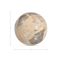 Odessa Sphere Tabletop Accent Tendu Beige Marble
