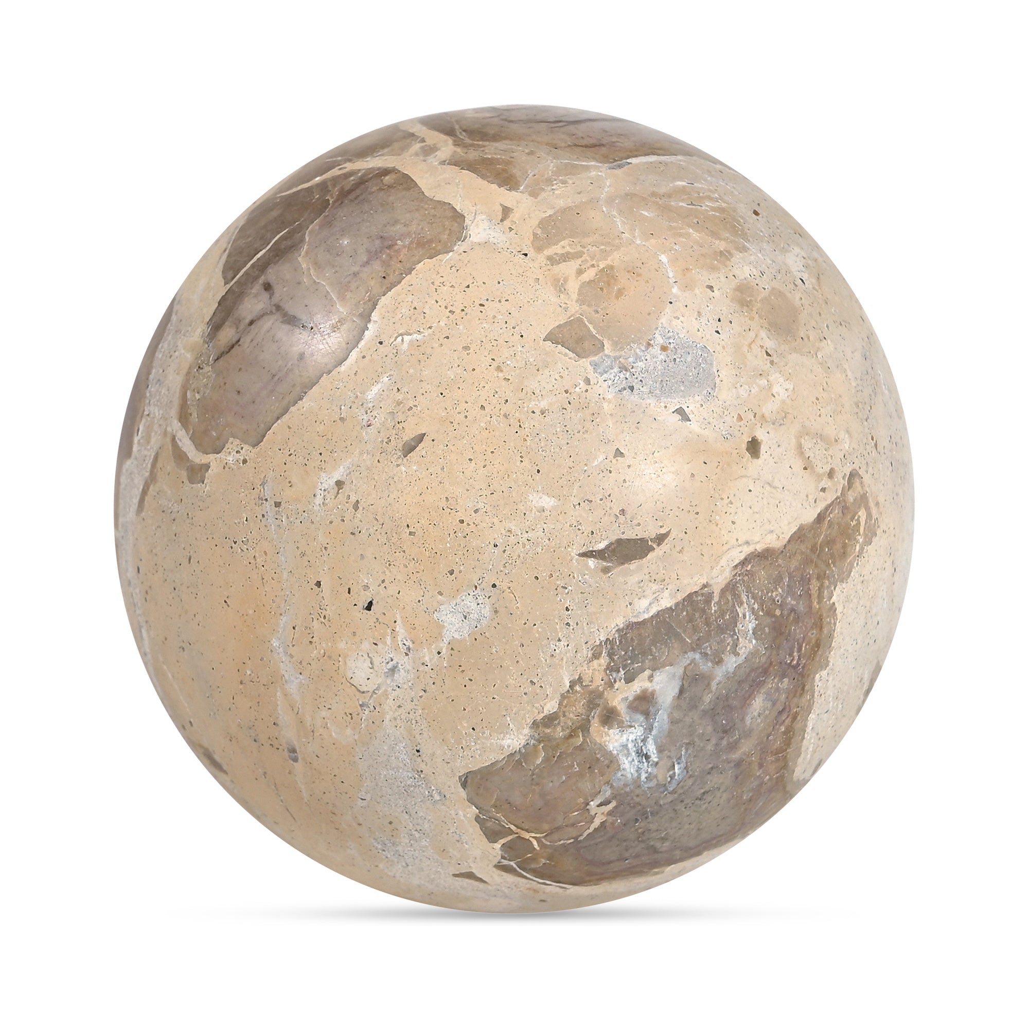 Odessa Sphere Tabletop Accent Tendu Beige Marble