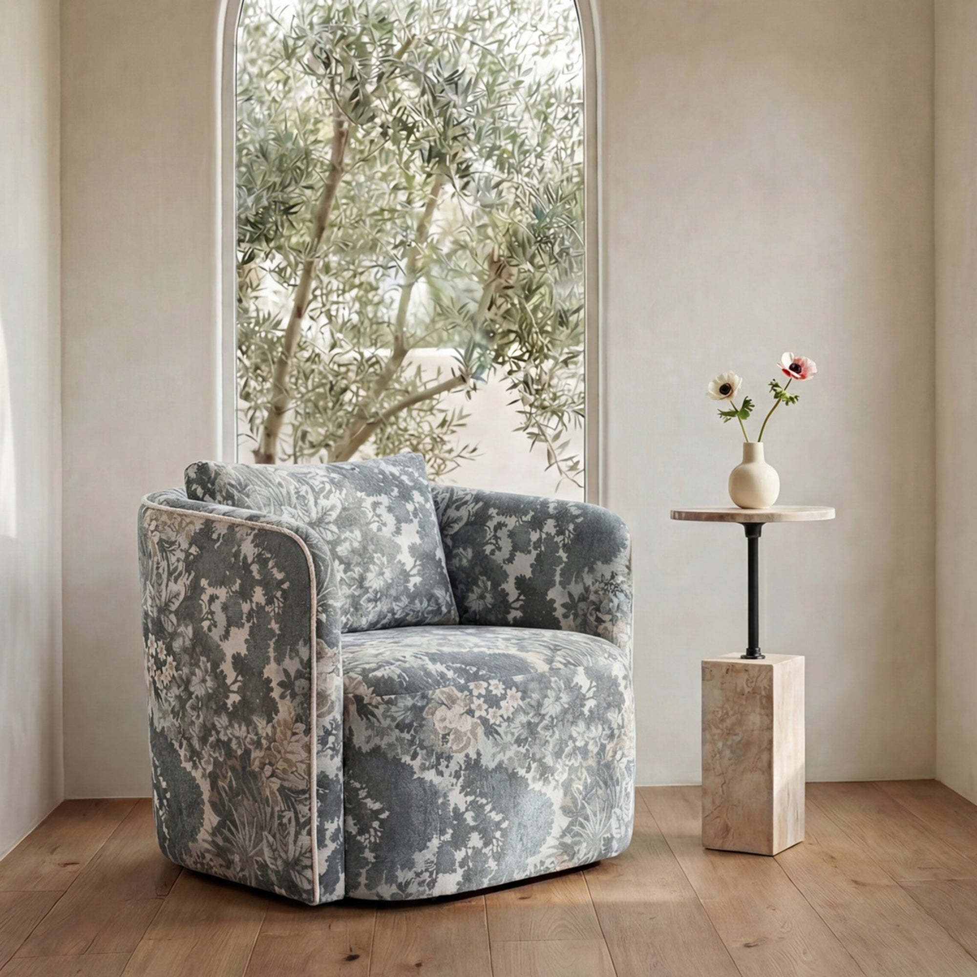Caro Side Table Travertine