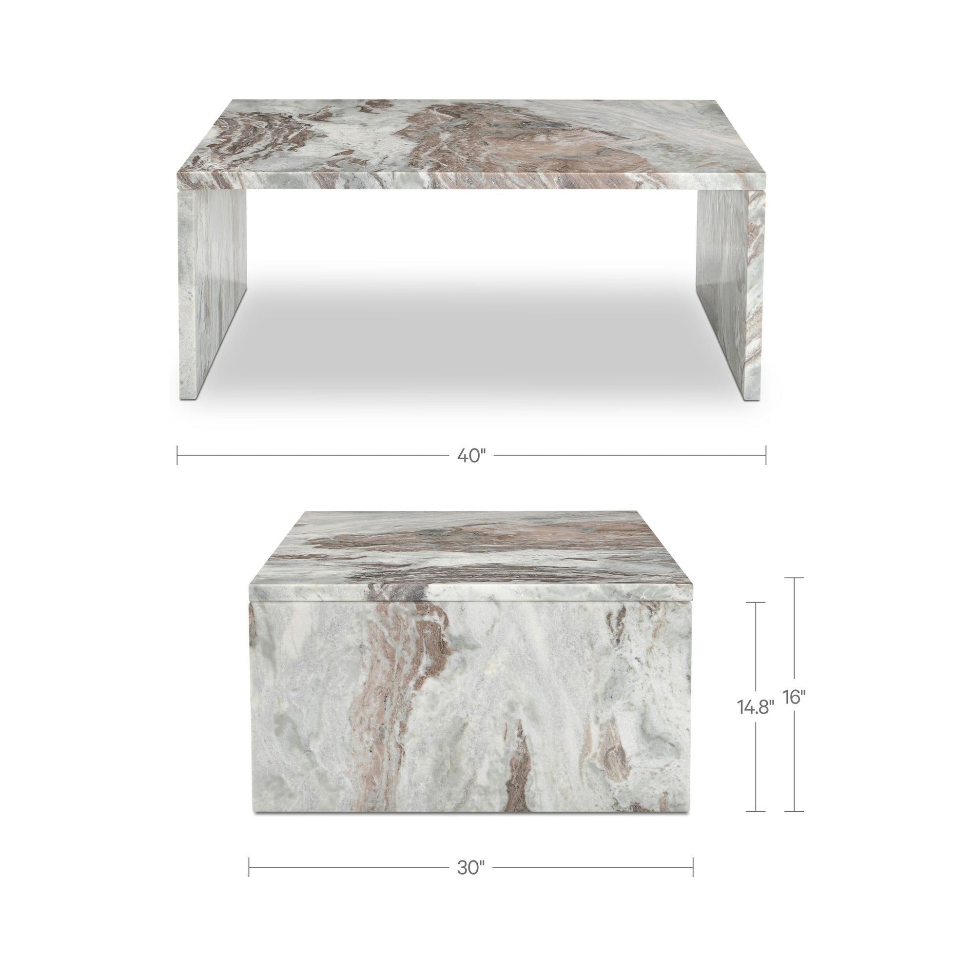 Rosa Coffee Table Torrento Marble