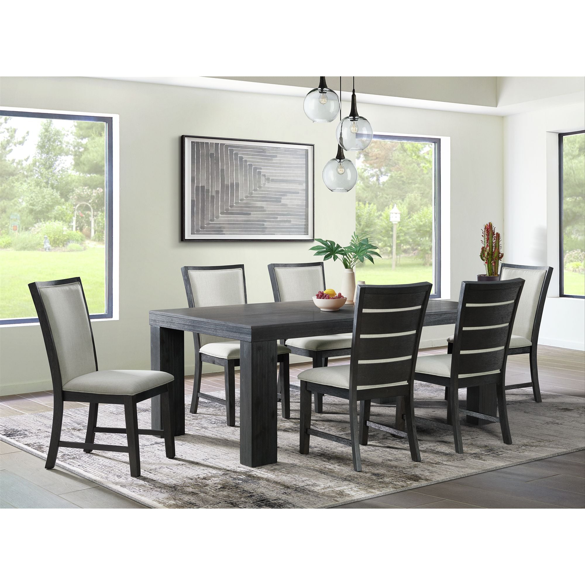 Grady-7PC-Dining-Set-in-Black-Table-&-Six-Slat-Back-Chairs