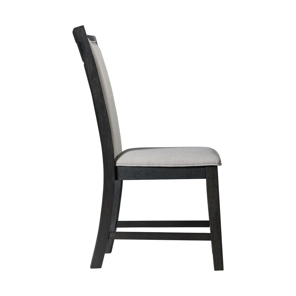 Grady-7PC-Dining-Set-in-Black-Table-&-Six-Slat-Back-Chairs