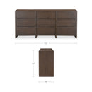 Jenson 9 Drawer Dresser Brown