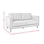 Hampton-Loveseat-in-Fiero-Charcoal-(Top-Grain-/-PVC)