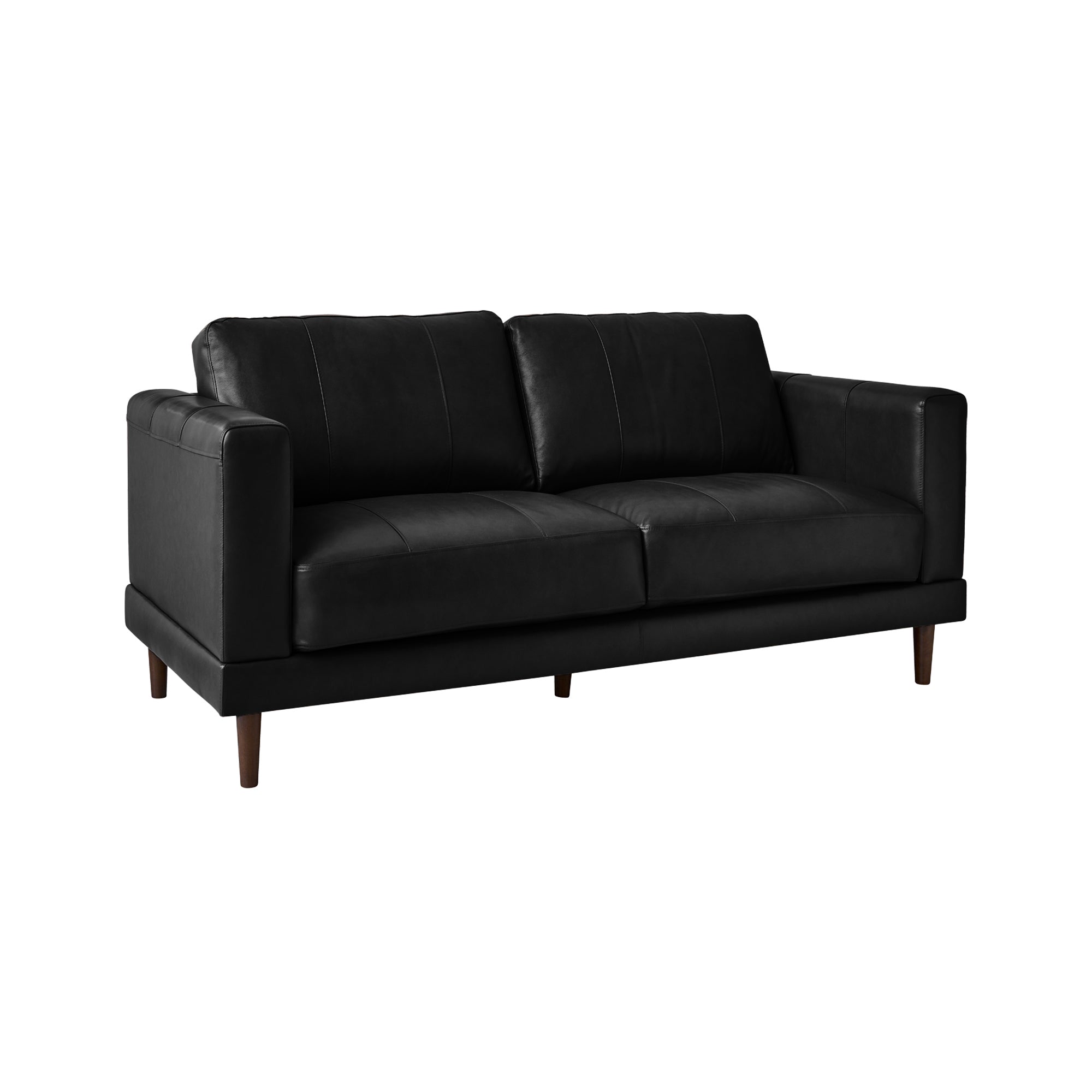 Hampton-Loveseat-In-Fiero-Black--(Top-Grain/PVC)